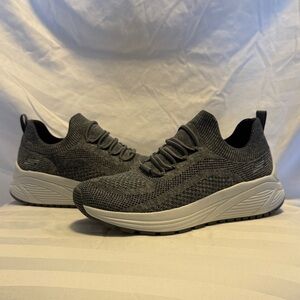 NWOT Skechers Charcoal Knit Slip-On Walking Sneakers